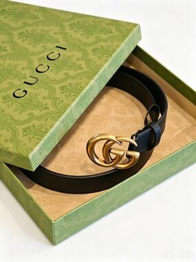 GUCCI Calfskin Double G 40mm Belt size 85